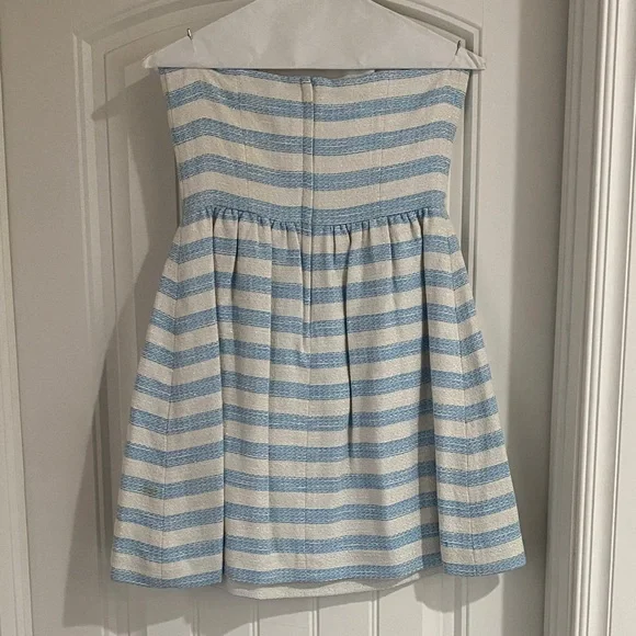 Lilly Pulitzer Strapless Dress in Blue and White - Picture 3 of 7